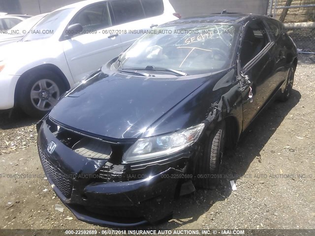 JHMZF1D46ES002838 - 2014 HONDA CR-Z BLACK photo 2