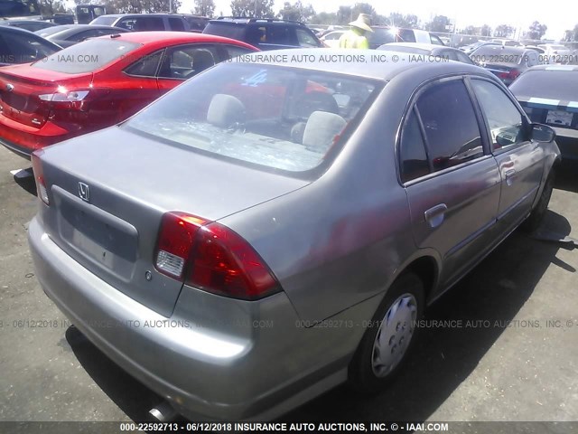 1HGES16365L010370 - 2005 HONDA CIVIC DX VP GRAY photo 4