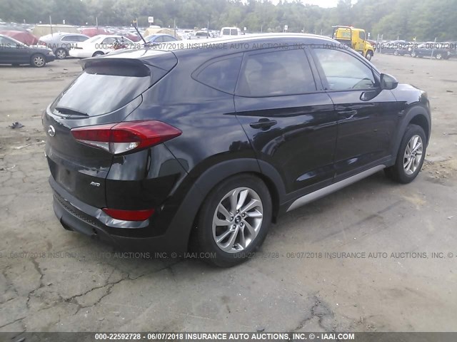 KM8J3CA45HU260117 - 2017 HYUNDAI TUCSON LIMITED/SPORT AND ECO/SE BLACK photo 4