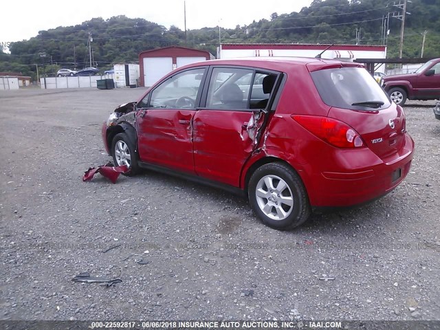 3N1BC1CP2CK802452 - 2012 NISSAN VERSA S/SL RED photo 3