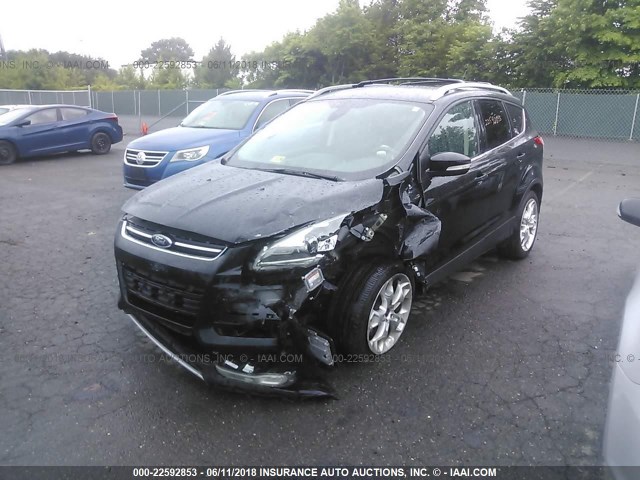 1FMCU9J9XDUC52416 - 2013 FORD ESCAPE TITANIUM BLACK photo 2