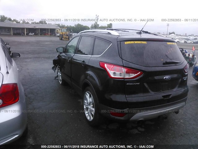 1FMCU9J9XDUC52416 - 2013 FORD ESCAPE TITANIUM BLACK photo 3