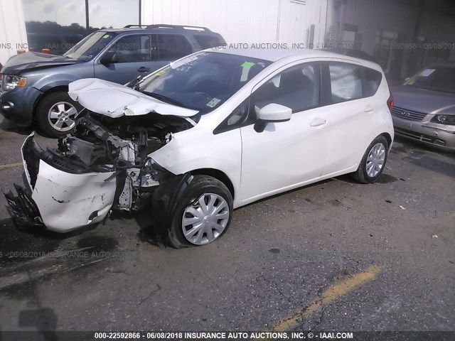 3N1CE2CPXFL369269 - 2015 NISSAN VERSA NOTE S/S PLUS/SV/SL/SR WHITE photo 2