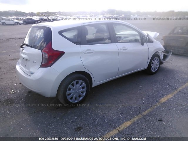 3N1CE2CPXFL369269 - 2015 NISSAN VERSA NOTE S/S PLUS/SV/SL/SR WHITE photo 4