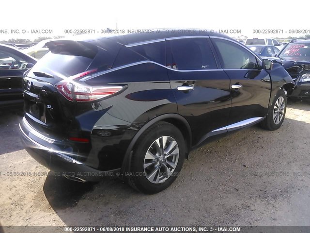 5N1AZ2MG3FN263961 - 2015 NISSAN MURANO S/SL/SV/PLATINUM BLACK photo 4