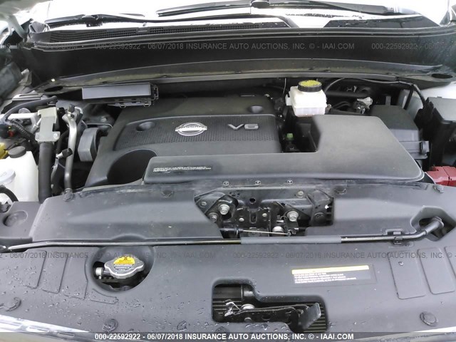 5N1AR2MM6DC601027 - 2013 NISSAN PATHFINDER S/SV/SL/PLATINUM 银色 照片 10