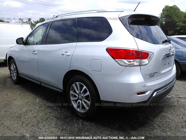 5N1AR2MM6DC601027 - 2013 NISSAN PATHFINDER S/SV/SL/PLATINUM 银色 照片 3