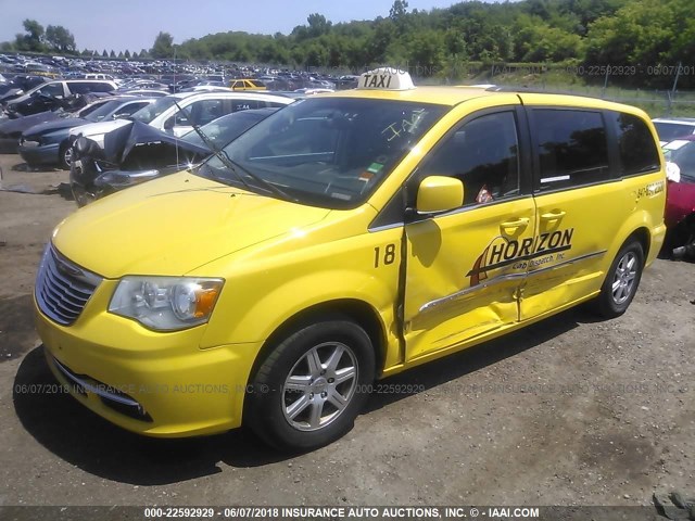 2A4RR5DG9BR739338 - 2011 CHRYSLER TOWN & COUNTRY TOURING YELLOW photo 2