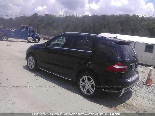 4JGDA5HB5EA328710 - 2014 MERCEDES-BENZ ML 350 4MATIC BLACK photo 3