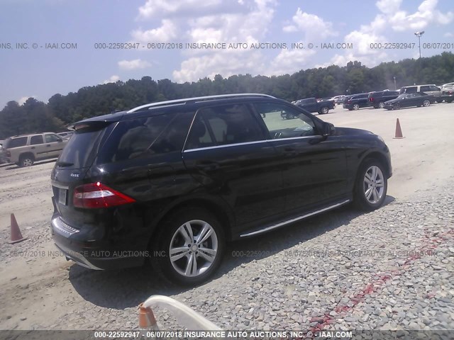 4JGDA5HB5EA328710 - 2014 MERCEDES-BENZ ML 350 4MATIC BLACK photo 4