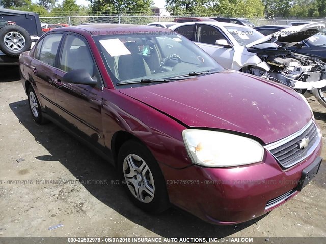 1G1ZS51F96F240020 - 2006 CHEVROLET MALIBU LS 栗色 照片 1