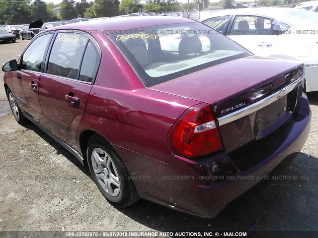1G1ZS51F96F240020 - 2006 CHEVROLET MALIBU LS 栗色 照片 3