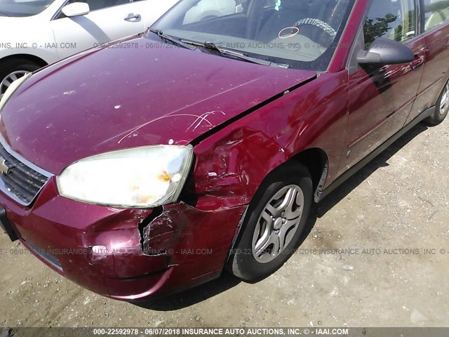 1G1ZS51F96F240020 - 2006 CHEVROLET MALIBU LS 栗色 照片 6
