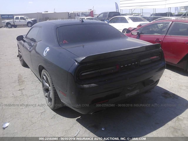 2C3CDZBG3FH713547 - 2015 DODGE CHALLENGER SXT PLUS BLACK photo 3