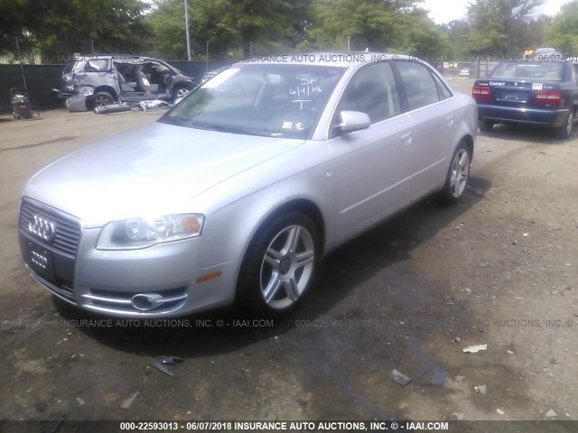 WAUDF78E47A128316 - 2007 AUDI A4 2.0T QUATTRO SILVER photo 2