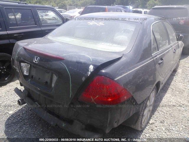 1HGCM66427A102601 - 2007 HONDA ACCORD SE BLACK photo 4