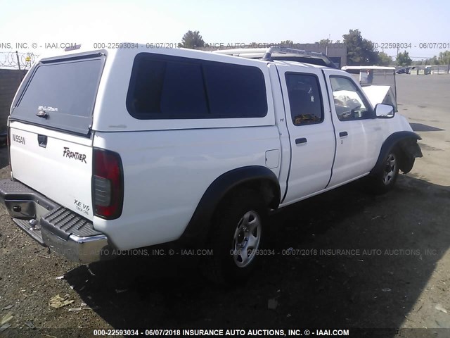 1N6ED27Y9YC397958 - 2000 NISSAN FRONTIER CREW CAB XE/CREW CAB SE WHITE photo 4