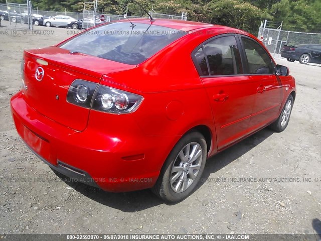 JM1BK12F471642364 - 2007 MAZDA 3 I RED photo 4