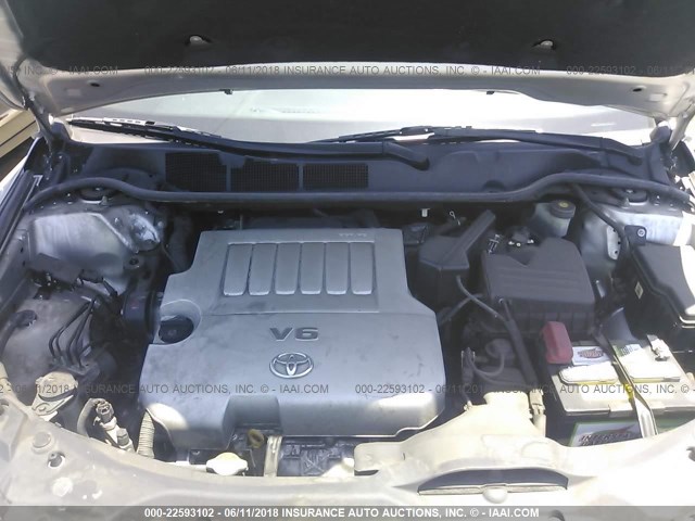 4T3ZK11A29U004185 - 2009 TOYOTA VENZA SILVER photo 10