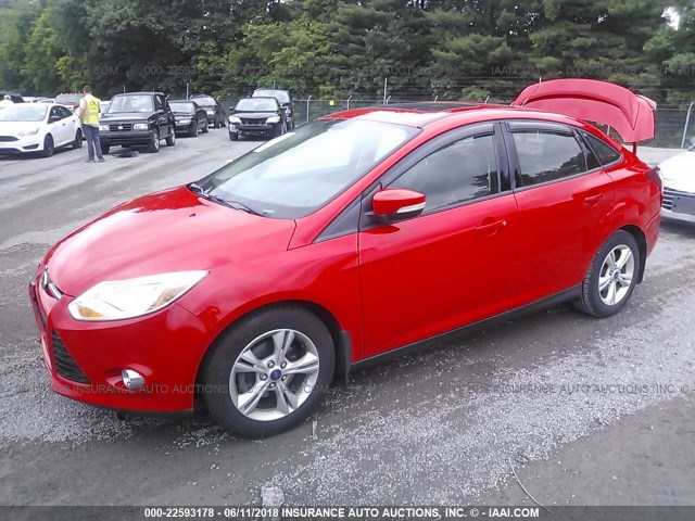 1FAHP3F28CL361574 - 2012 FORD FOCUS SE RED photo 2