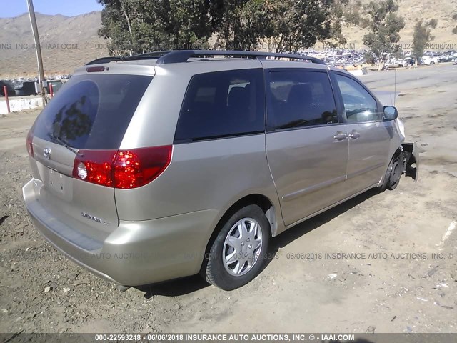 5TDKK4CCXAS311885 - 2010 TOYOTA SIENNA CE/LE GOLD photo 4