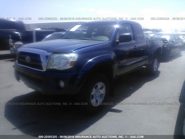 5TETU62N18Z564135 - 2008 TOYOTA TACOMA PRERUNNER ACCESS CAB BLUE photo 2