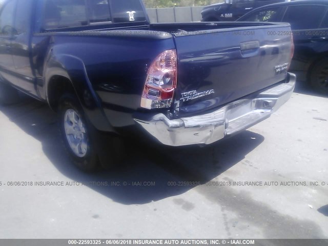 5TETU62N18Z564135 - 2008 TOYOTA TACOMA PRERUNNER ACCESS CAB BLUE photo 6