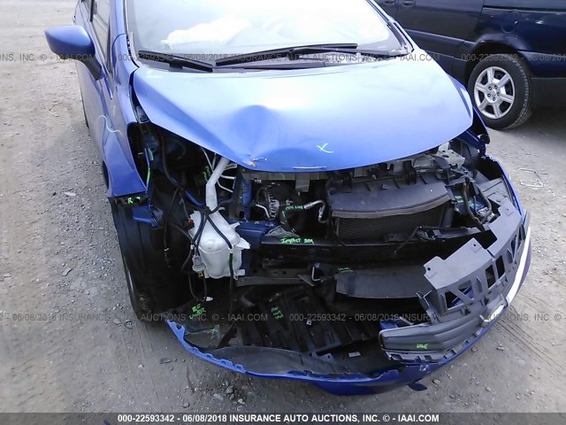 3N1CE2CP9FL429820 - 2015 NISSAN VERSA NOTE S/S PLUS/SV/SL/SR BLUE photo 6