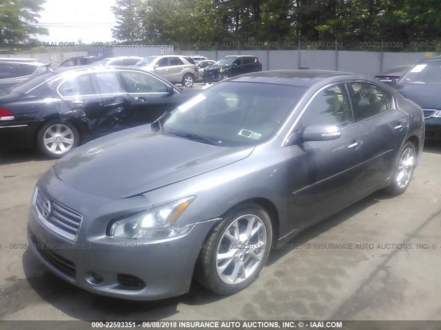 1N4AA5AP9EC443866 - 2014 NISSAN MAXIMA S/SV GRAY photo 2