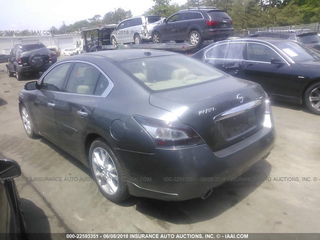 1N4AA5AP9EC443866 - 2014 NISSAN MAXIMA S/SV GRAY photo 3