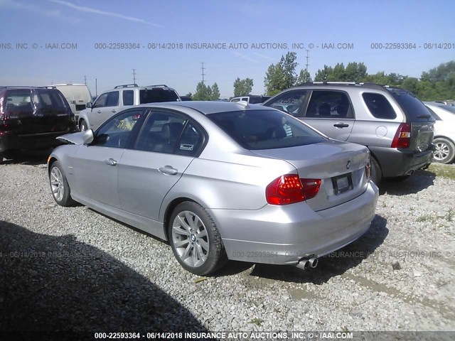 WBAPK5C54BF123827 - 2011 BMW 328 XI SULEV SILVER photo 3