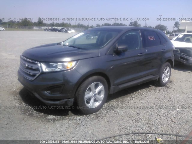 2FMPK3G91HBC69659 - 2017 FORD EDGE SE GRAY photo 2