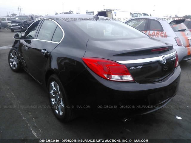 2G4GS5EV5D9211129 - 2013 BUICK REGAL PREMIUM BLACK photo 3