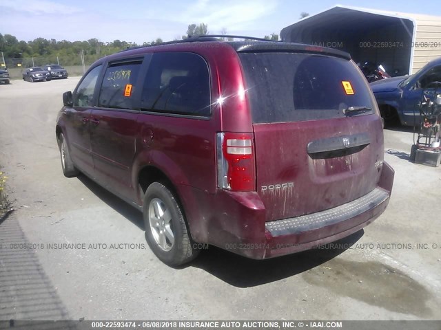 2D4RN3D14AR332174 - 2010 DODGE GRAND CARAVAN HERO BURGUNDY photo 3