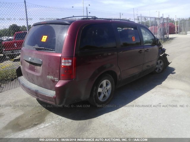 2D4RN3D14AR332174 - 2010 DODGE GRAND CARAVAN HERO BURGUNDY photo 4