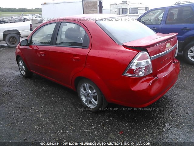 KL1TG5DE6BB115874 - 2011 CHEVROLET AVEO LT RED photo 3