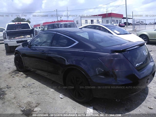 1HGCS12858A002799 - 2008 HONDA ACCORD EXL BLACK photo 3