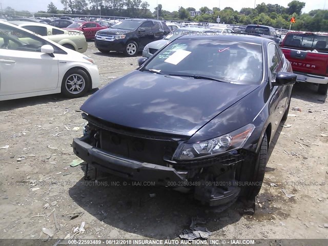 1HGCS12858A002799 - 2008 HONDA ACCORD EXL BLACK photo 6