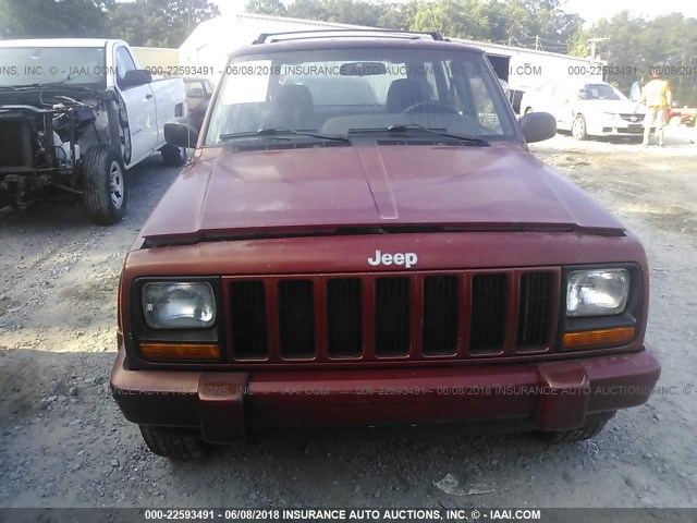 1J4FF68S0XL512510 - 1999 JEEP CHEROKEE SPORT/CLASSIC RED photo 6