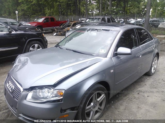 WAUDF78E37A074409 - 2007 AUDI A4 2.0T QUATTRO GRAY photo 2