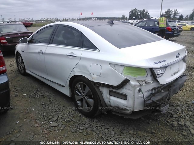 KMHEC4A4XCA024290 - 2012 HYUNDAI SONATA HYBRID SILVER photo 3