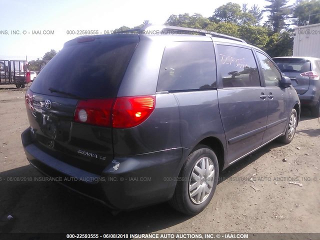 5TDZK23C67S063579 - 2007 TOYOTA SIENNA CE/LE GRAY photo 4