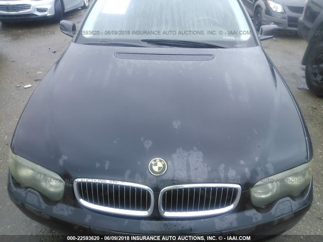 WBAGL63482DP54862 - 2002 BMW 745 I BLACK photo 10