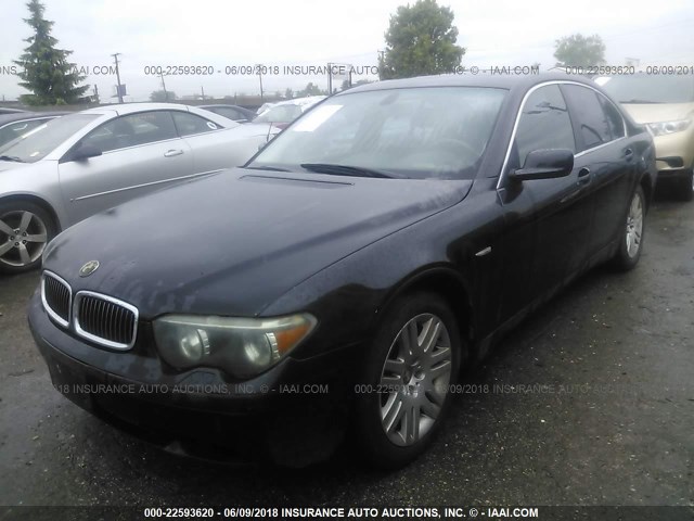 WBAGL63482DP54862 - 2002 BMW 745 I BLACK photo 2