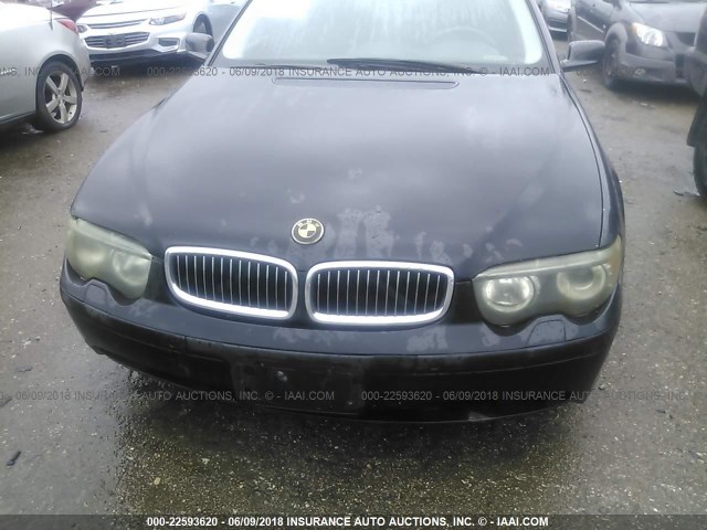 WBAGL63482DP54862 - 2002 BMW 745 I BLACK photo 6