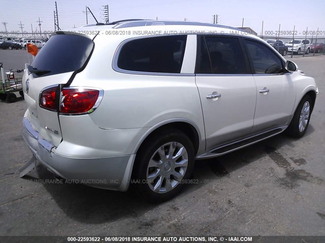 5GAKVDED0CJ302689 - 2012 BUICK ENCLAVE WHITE photo 4