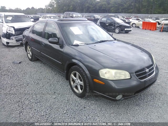 JN1CA31A11T106432 - 2001 NISSAN MAXIMA GXE/SE/GLE/20TH ANNIV GRAY photo 1