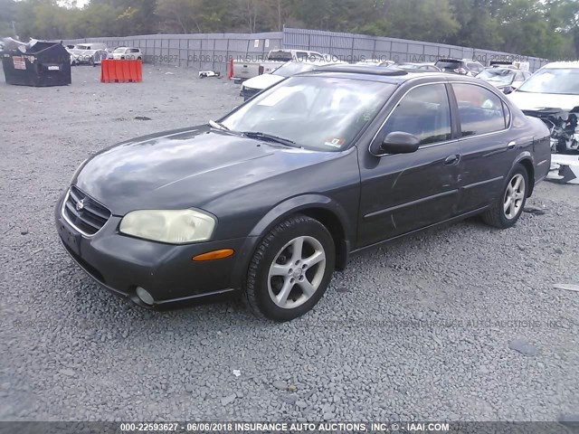 JN1CA31A11T106432 - 2001 NISSAN MAXIMA GXE/SE/GLE/20TH ANNIV GRAY photo 2