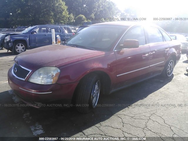 1FAFP24196G146441 - 2006 FORD FIVE HUNDRED SEL RED photo 2