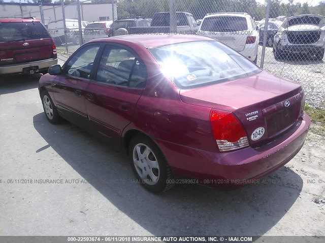 KMHDN46D56U223913 - 2006 HYUNDAI ELANTRA GLS/GT/LIMITED RED photo 3